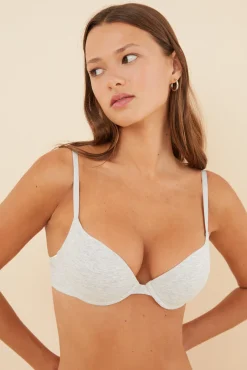 GORGEOUS Sujetador push up algodón gris
