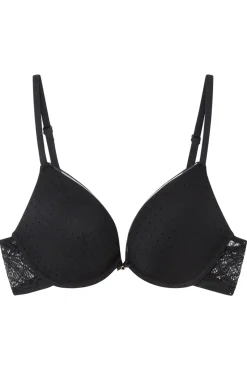 GORGEOUS Sujetador push up encaje tul negro