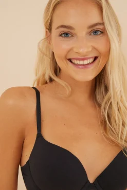 GORGEOUS Sujetador push up algodón negro