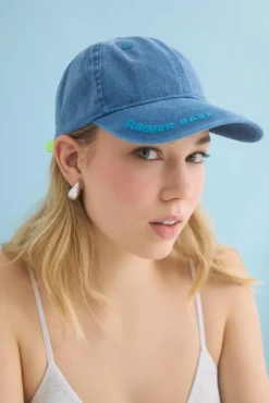 Gorra algodón ajustable azul