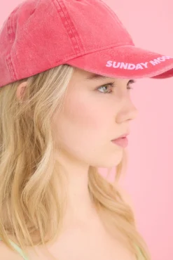 Gorra algodón ajustable rosa