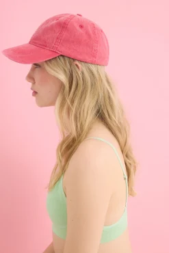Gorra algodón ajustable rosa