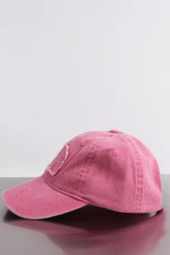 Gorra algodón logo bordado rosa
