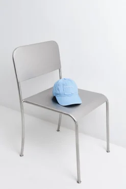 Gorra algodón logo bordado azul claro