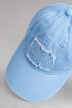 Gorra algodón logo bordado azul claro