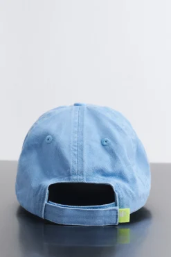 Gorra algodón logo bordado azul claro