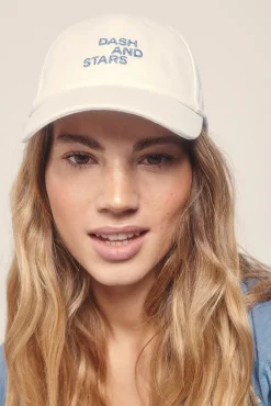 Gorra blanca algodón logo