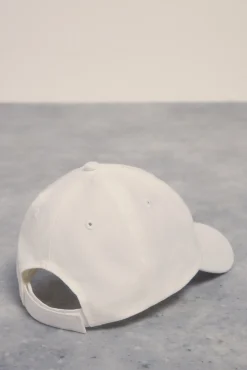 Gorra blanca algodón logo