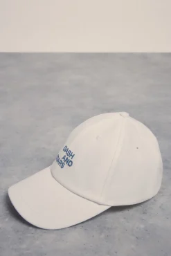 Gorra blanca algodón logo