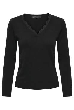 Jersey de punto fino con encaje