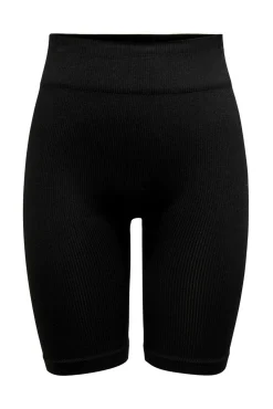 Legging ciclista seamless negro canalé