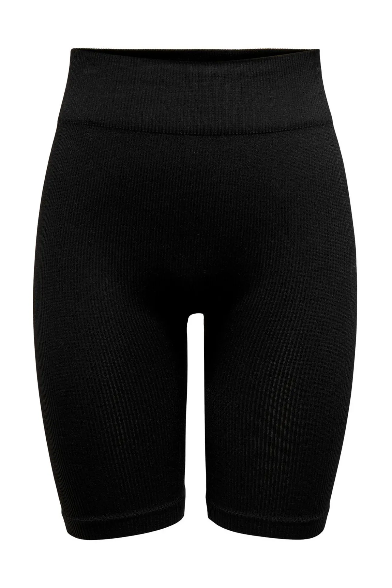 Legging ciclista seamless negro canalé