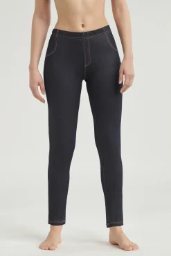 Legging largo efecto vaquero de mujer