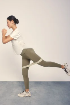 Leggings COMPRESSIVE caqui logo