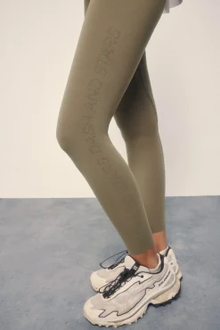 Leggings COMPRESSIVE caqui logo