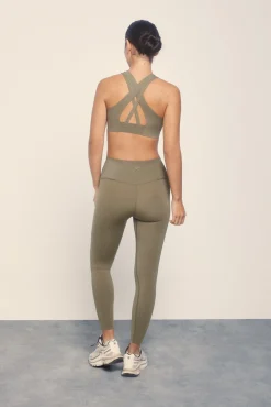 Leggings COMPRESSIVE caqui logo