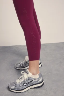 Leggings crop COMPRESSIVE granate logo