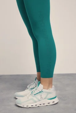Leggings crop COMPRESSIVE verde logo