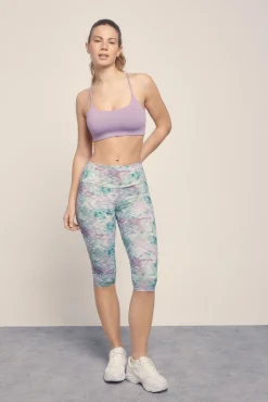 Leggings crop print flores