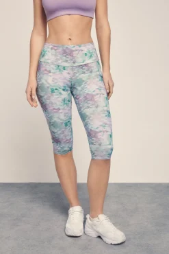 Leggings crop print flores