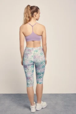Leggings crop print flores