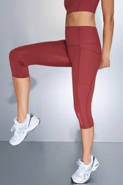 Leggings 4D STRETCH pirata granate