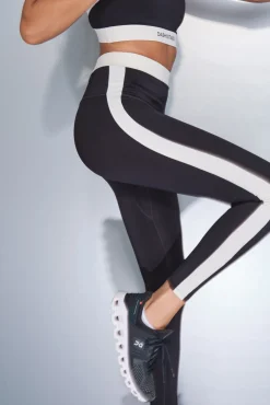 Leggings 4D STRETCH tobillero negro y blanco