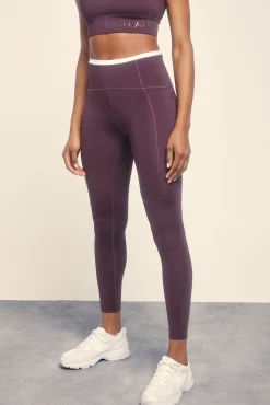 Leggings 4D STRETCH tobillero morado