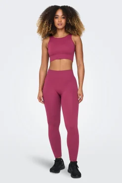 Leggings Seamless de cintura alta canalé