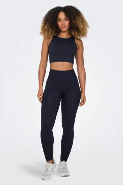 Leggings Seamless de cintura alta canalé