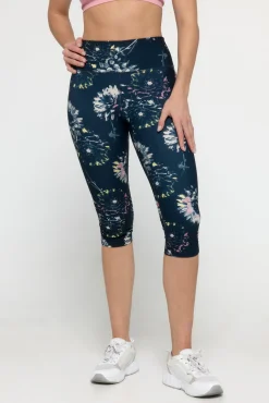 Leggings técnicos pirata cintura alta