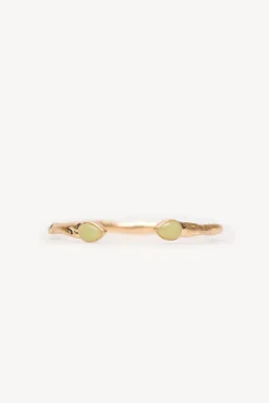 Leslie. Brazalete piedra bañado en oro