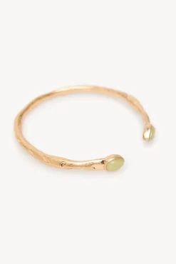 Leslie. Brazalete piedra bañado en oro