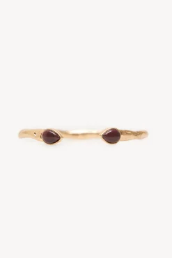 Leslie. Brazalete piedra bañado en oro