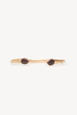 Leslie. Brazalete piedra bañado en oro