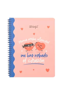 Libreta A5 - ¡Manos arriba, atención! Me has robado el corazón