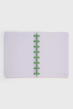 Libreta A5 Cuadros amarillo, verde y lila