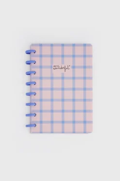 Libreta A5 Cuadros azul y rosa