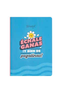 Libreta con notas adhesivas y pegatinas - Échale ganas ¡y bien de pegatinas!