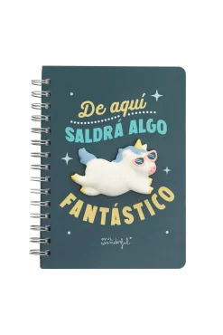 Libreta unicornio - De aquí saldrá algo fantástico