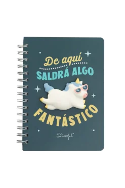 Libreta unicornio - De aquí saldrá algo fantástico