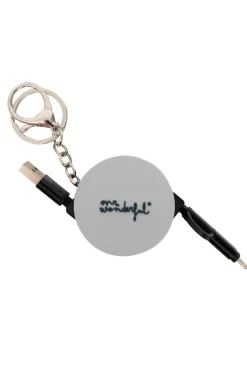 Llavero con cable para cargar el teléfono - Get ready, world!