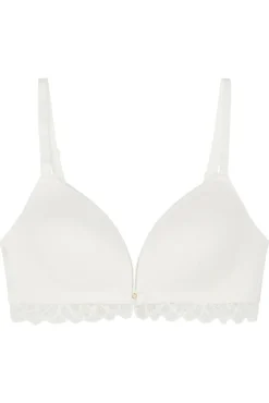 LOVELY Sujetador triangular encaje tul blanco
