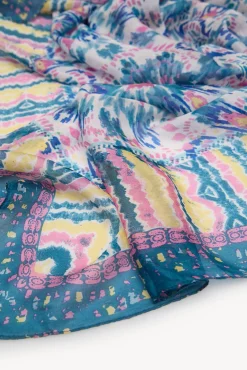 Malia. Fular de seda estampado