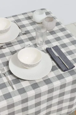 Mantel antimanchas algodón mezcla cuadros 8pax.