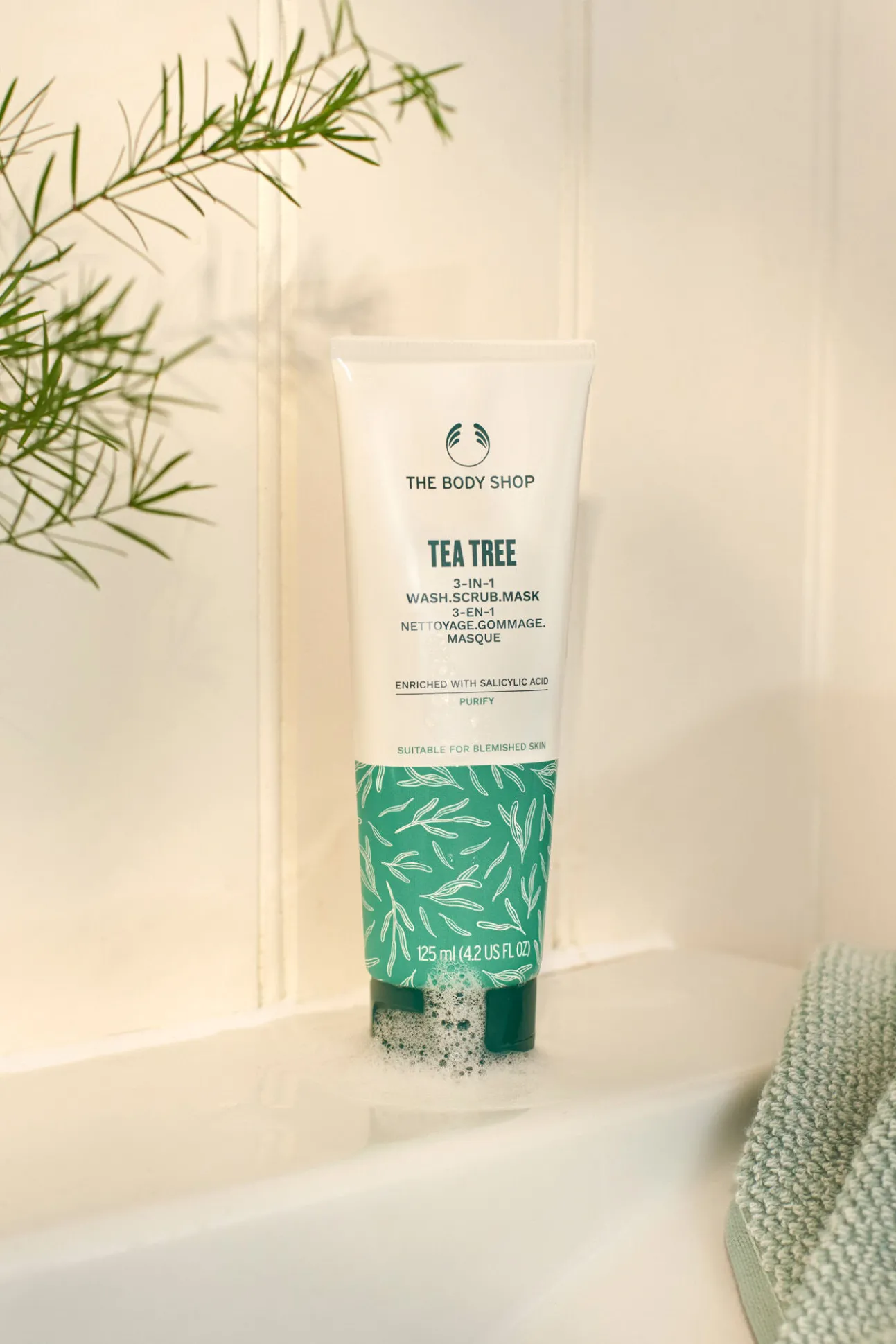 Mascarilla Exfoliante Facial 3 en 1 Árbol de Té 125ml