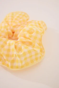 Maxi scrunchie amarillo vichy