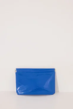Mini monedero charol azul