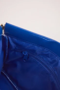 Mini monedero charol azul