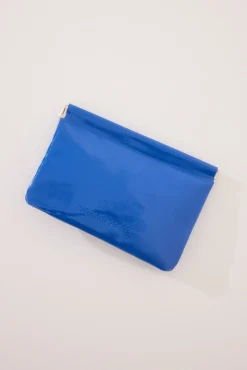 Mini monedero charol azul